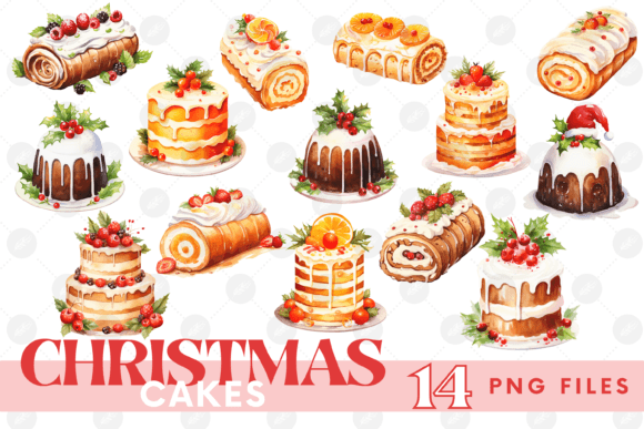 Christmas Cake Yule Log Cake Clipart PNG for Illustrations