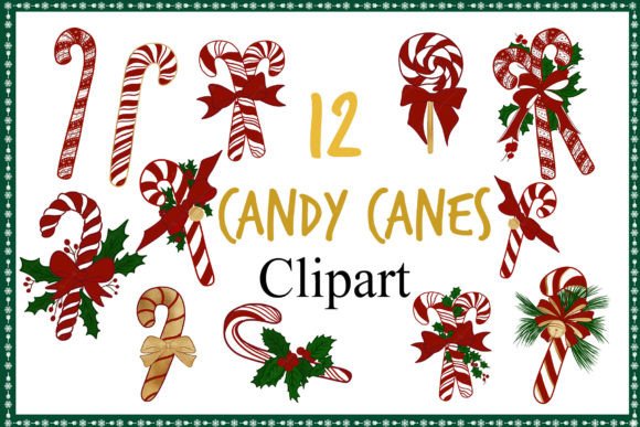 Christmas Candy Canes Clipart Review for Embroidery