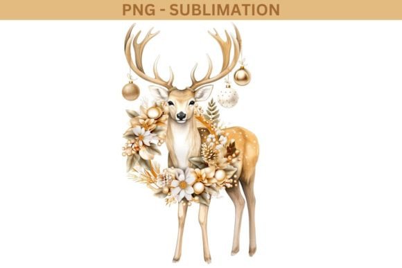 Christmas Deer Art Print, Winter Wreath: A Designer's Review of Illustrations