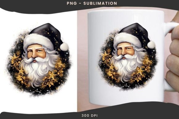 Christmas PNG Designs - Santa Claus Face Illustrations
