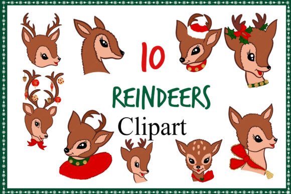 Christmas Reindeers Clipart: A Seller's Review of Seasonal Illustrations