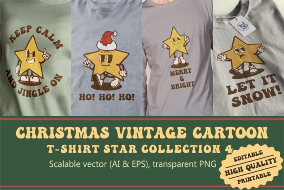 Christmas Star Vintage Cartoon Illustrations Review