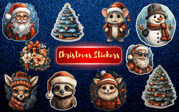Christmas Stickers Clipart: A Designer's Review of Seasonal Illustrations