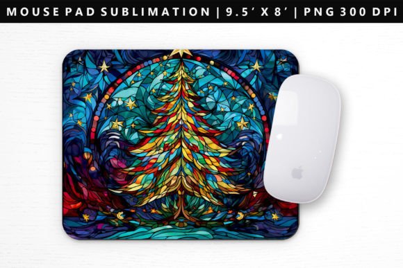 Christmas Tree Mouse Pad Sublimation: Festive Illustrations for Makers