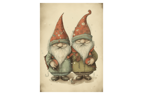 Gnomes Christmas Card: A Review for Modern Illustrations