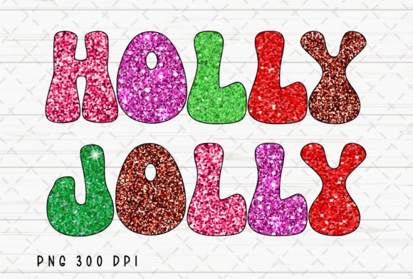 Holly Jolly Glitter Merry Christmas PNG: Premium Illustrations for Seasonal Campaigns