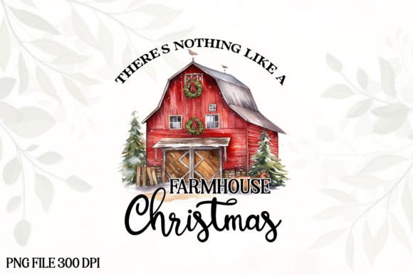 Vintage Christmas Farm Sublimation Illustrations