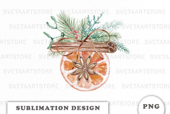 Watercolor Christmas Composition Png for Holiday Illustrations